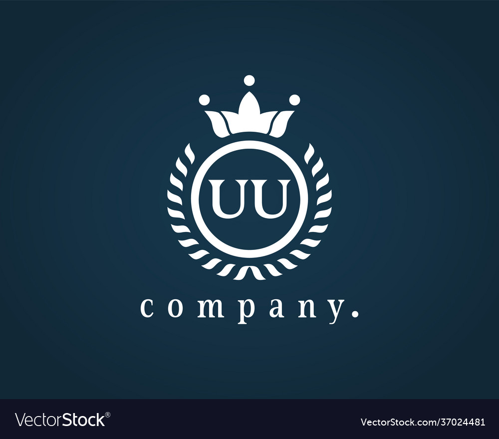 Letter uu u luxury royal monogram logo design