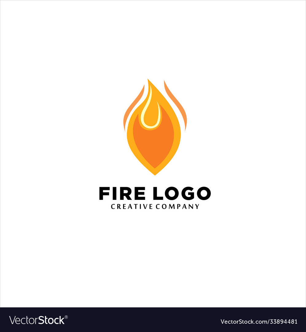 Logo icon fire flame element