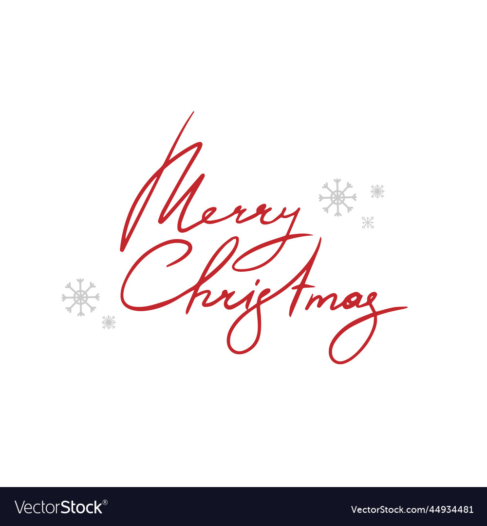 Merry christmas set hand lettering calligraphy Vector Image