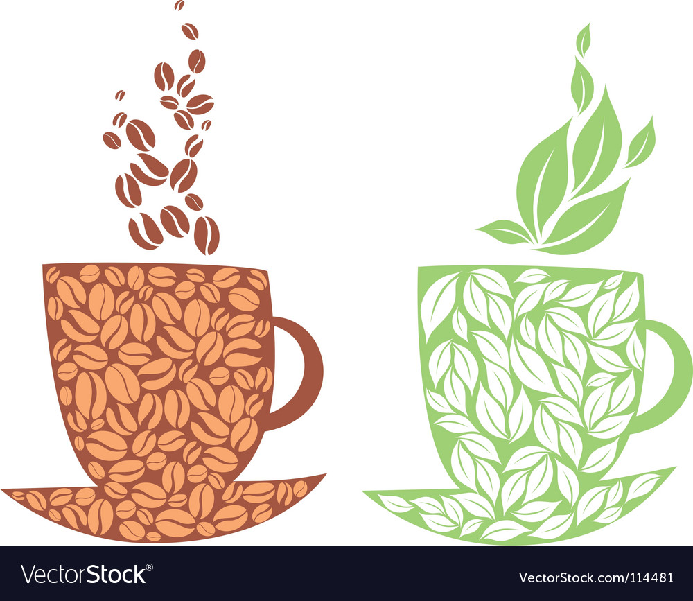 Tea or coffee Royalty Free Vector Image - VectorStock