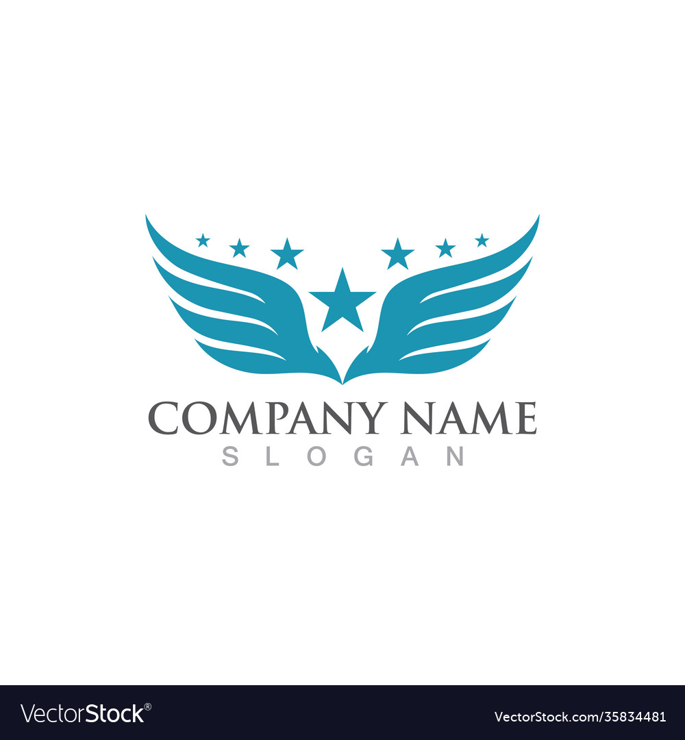 Wing logo and symbol Royalty Free Vector Image