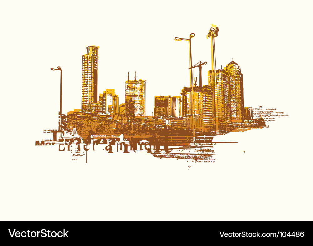 Big city Royalty Free Vector Image - VectorStock