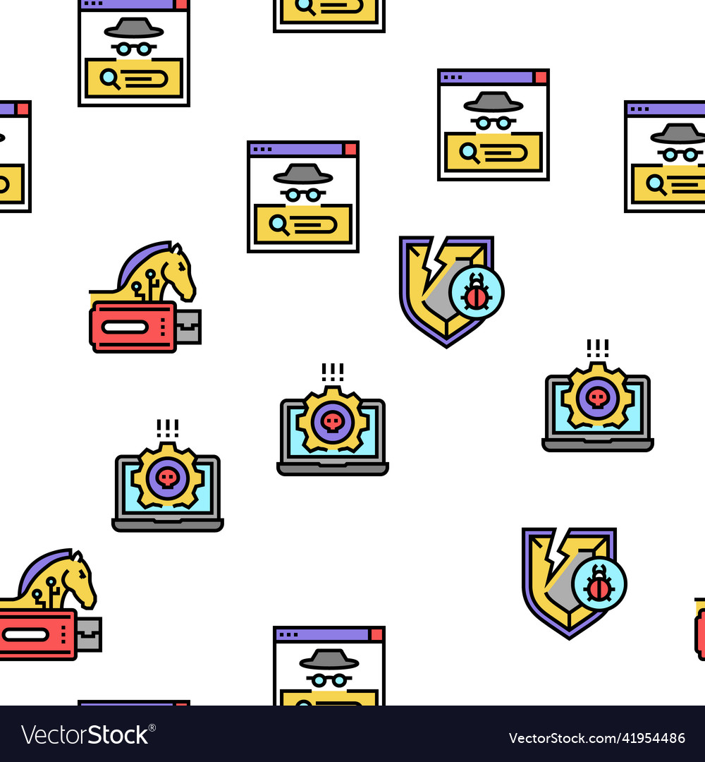 Cyber security system technology seamless Vector Image