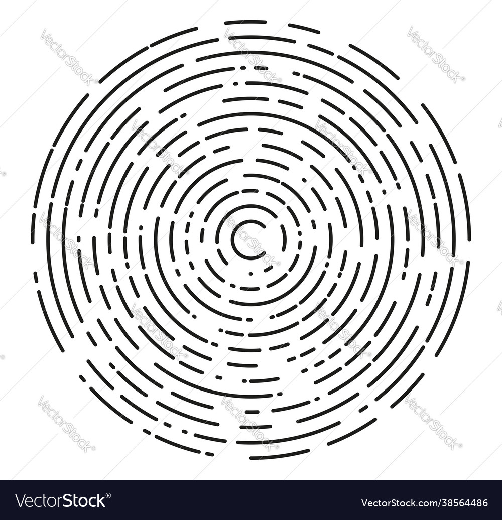 Dashed spiral line Royalty Free Vector Image VectorStock