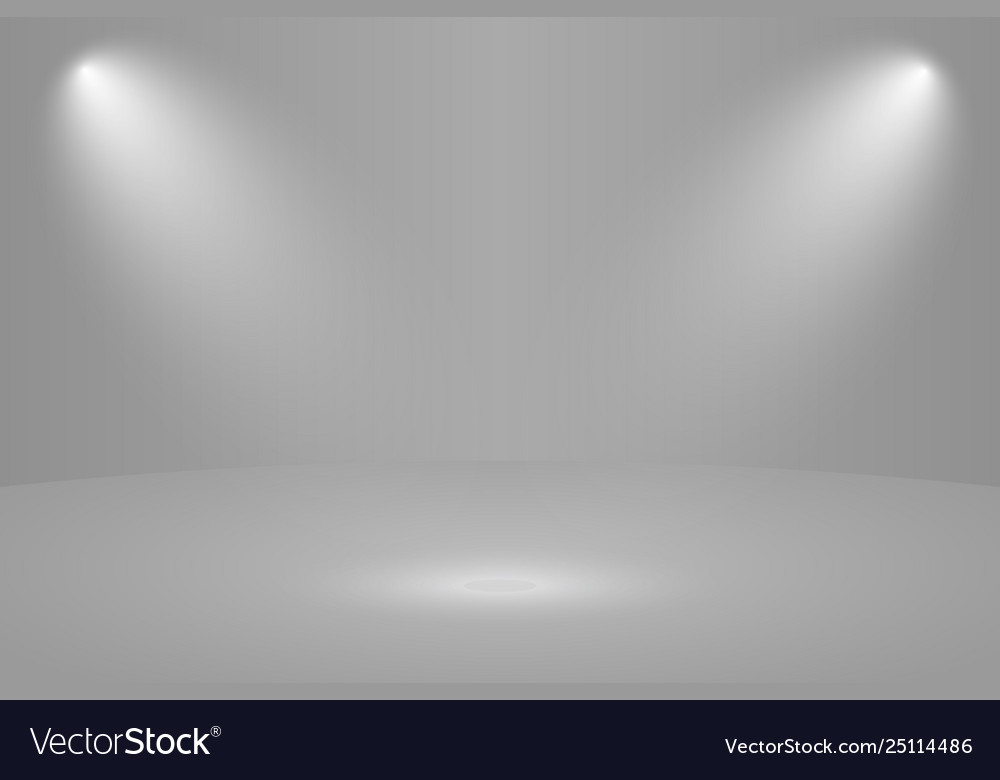 Empty white round studio room Royalty Free Vector Image