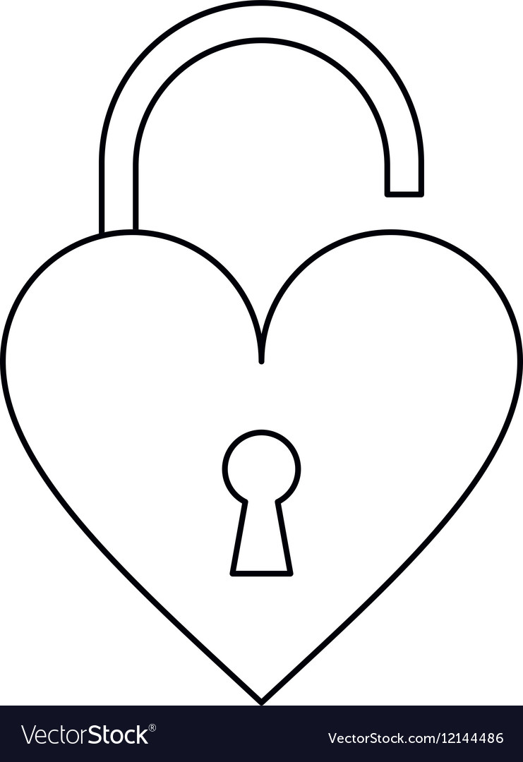 padlock open shaped heart