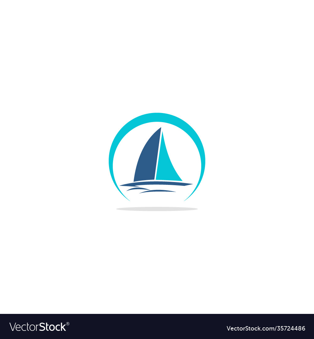 Sailing boat logo Royalty Free Vector Image - VectorStock