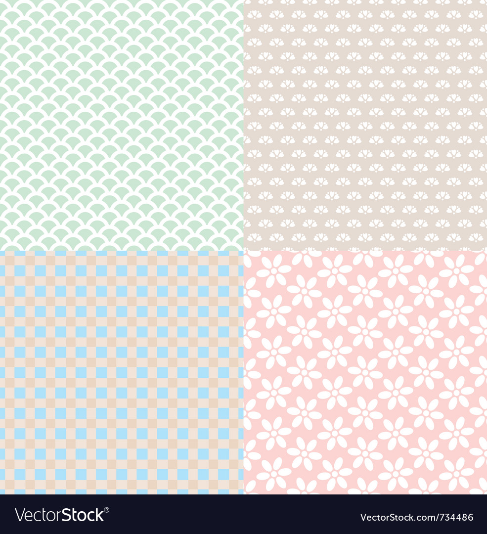 Set of simple cute backgrounds Royalty Free Vector Image