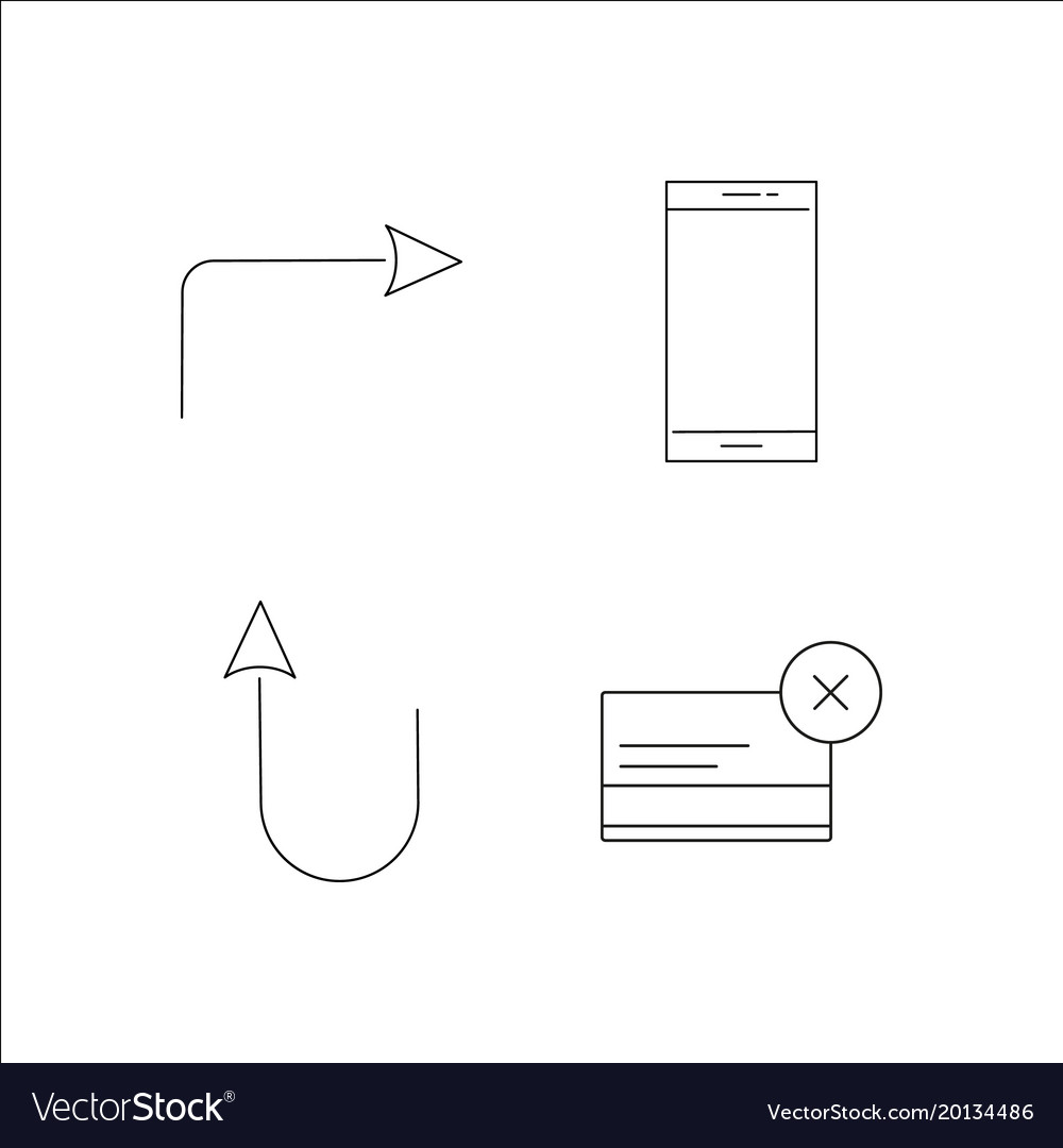 Web simple linear icon setsimple outline icons