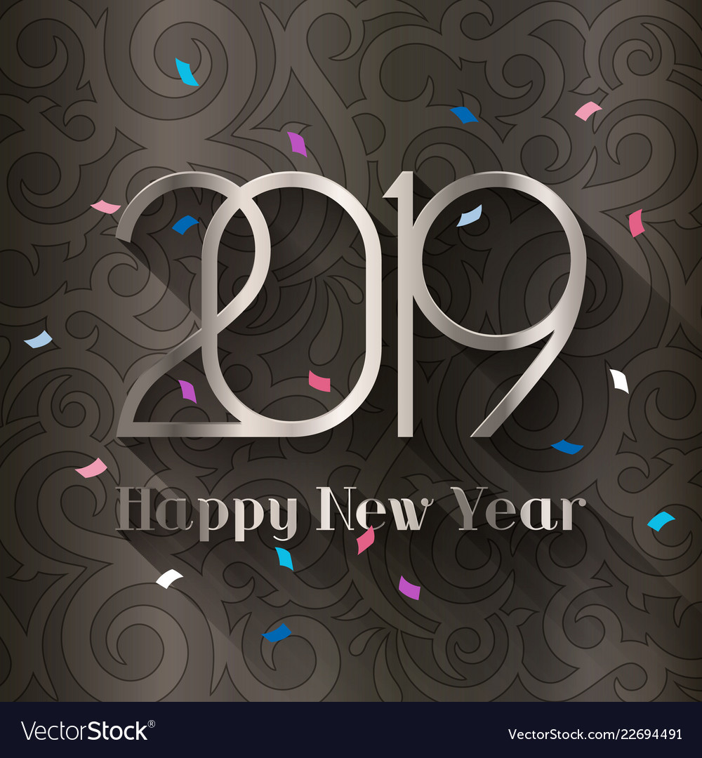 2019 happy new year design template vector image 2019 happy new year design template