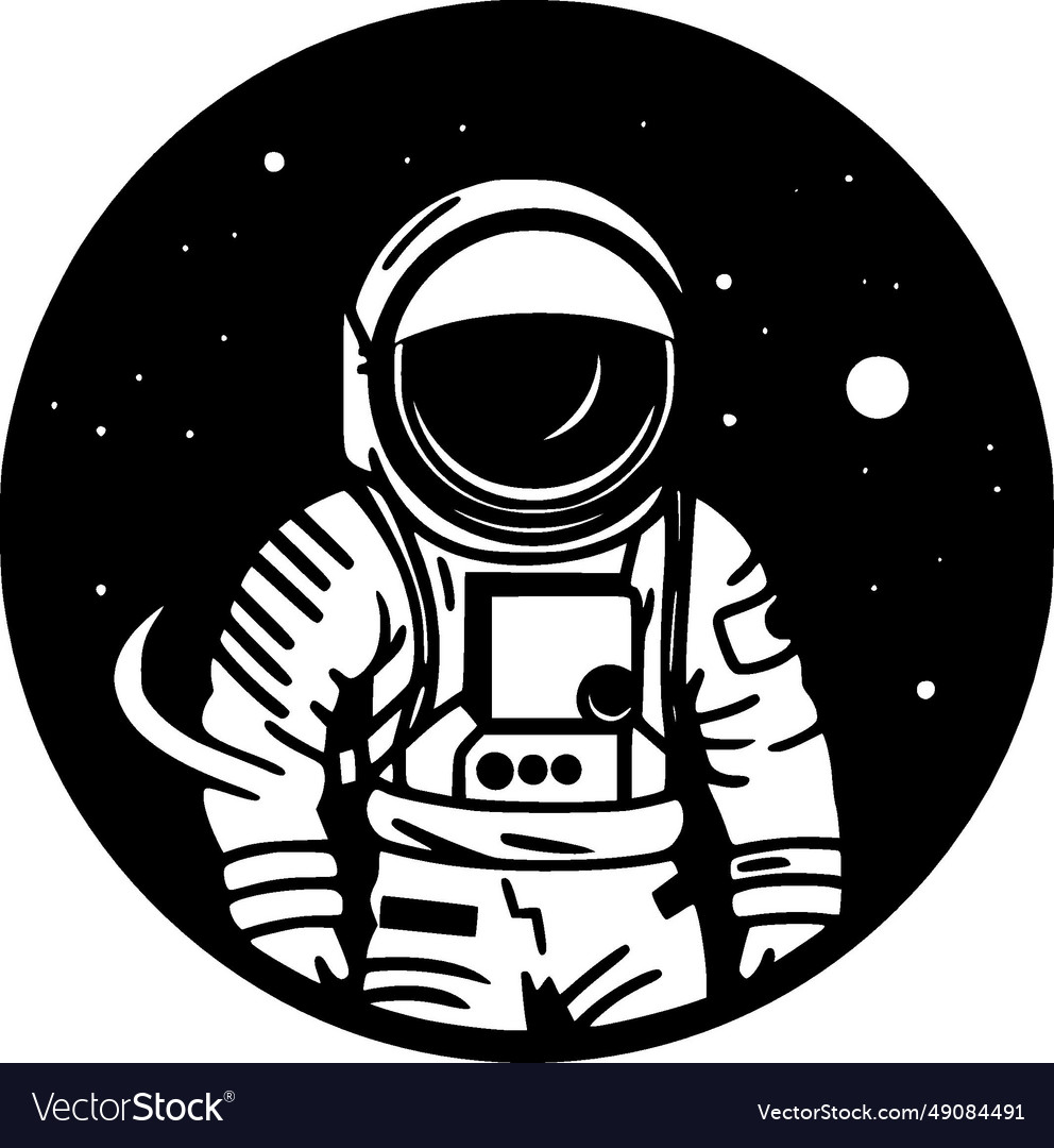 Astronaut - minimalist and simple silhouette Vector Image