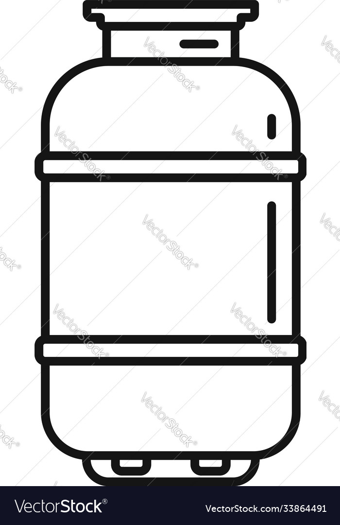 Gas cylinder house icon outline style Royalty Free Vector