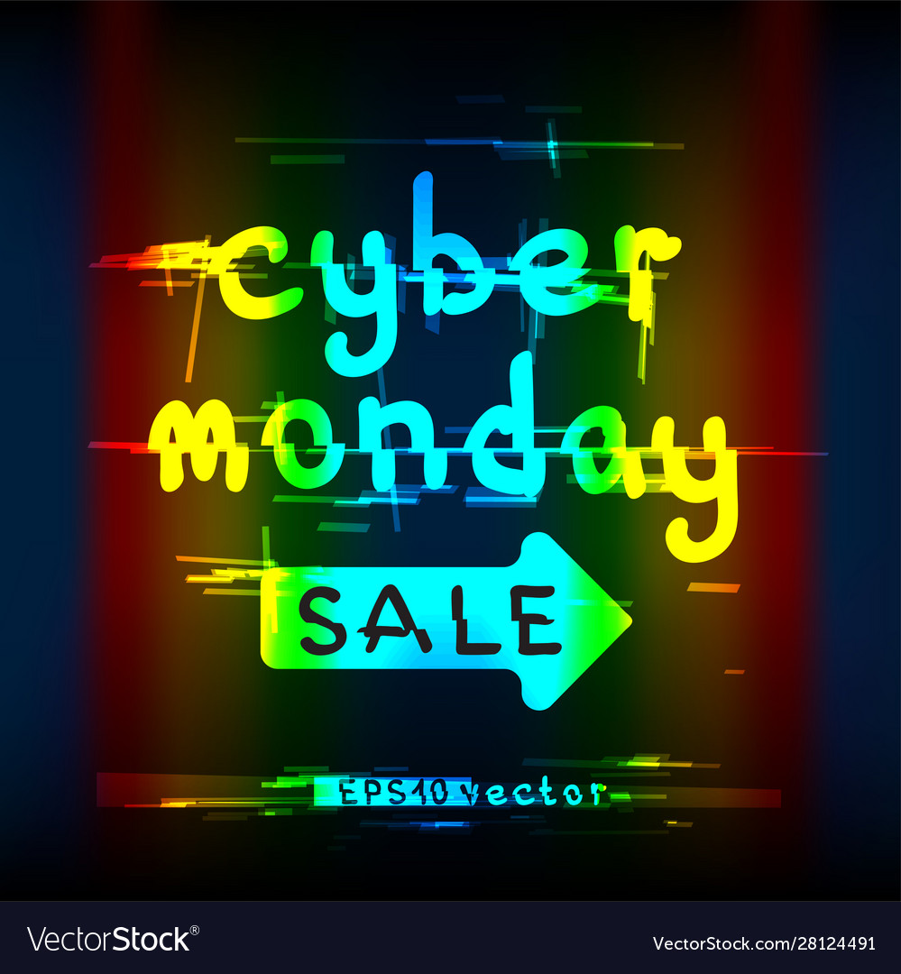 Glitch cyber monday sale color text