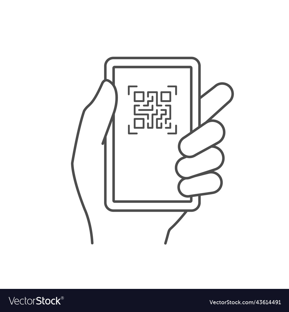 Qr Code Scan Line Icon Royalty Free Vector Image Qr Code Scan Line Icon Royalty Free Vector Image