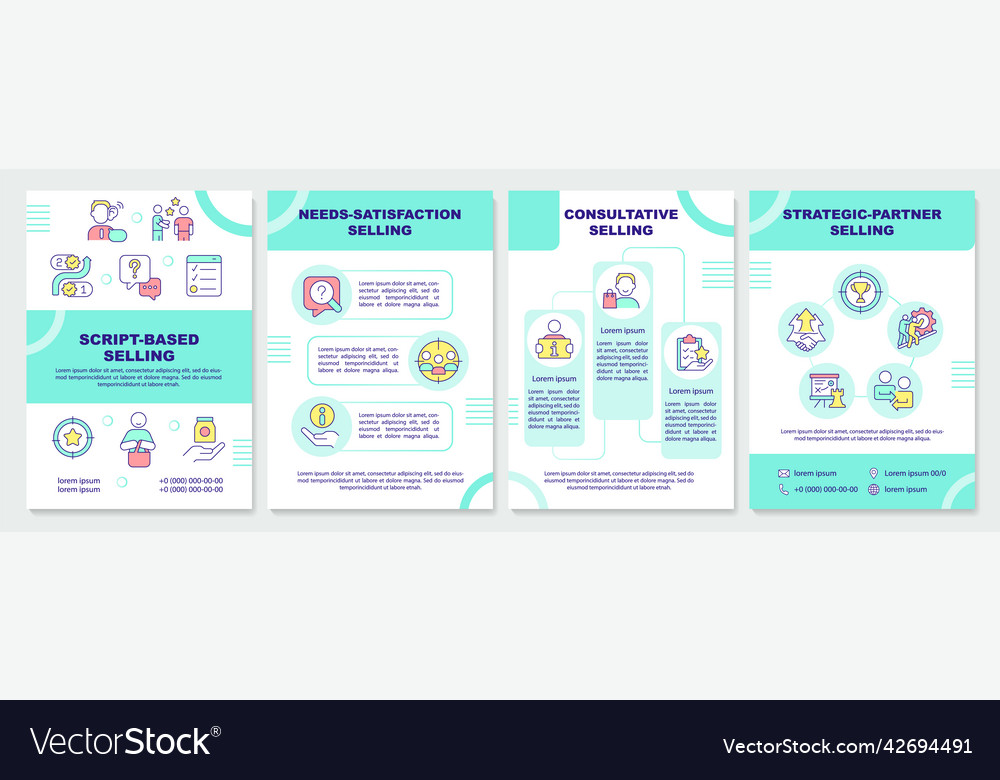 Selling strategies mint brochure template Vector Image