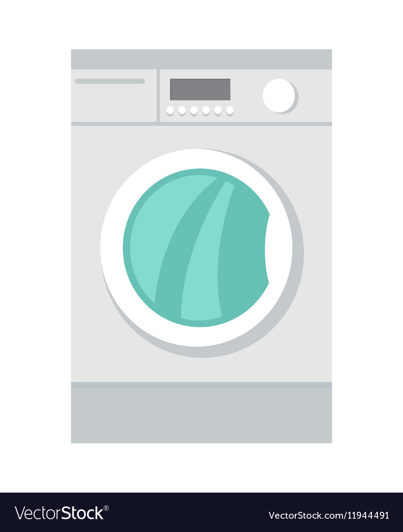 Washing machine household appliances in flat style