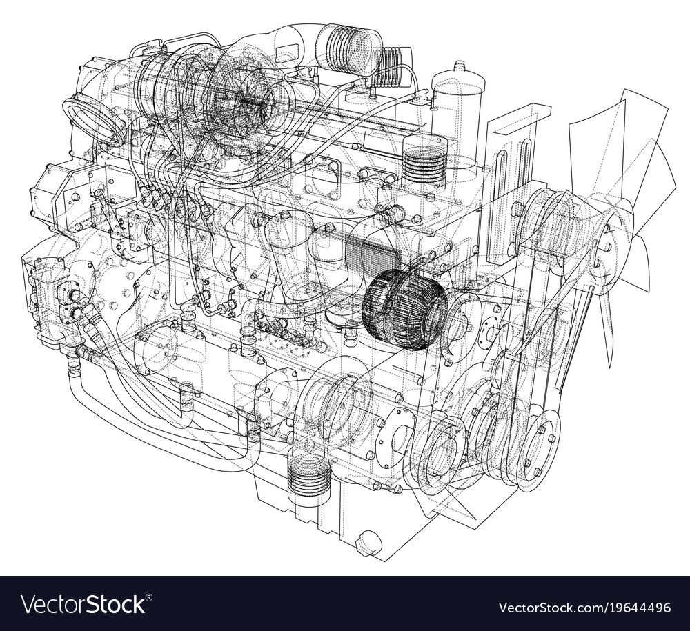 Car engine Animated | 3D model