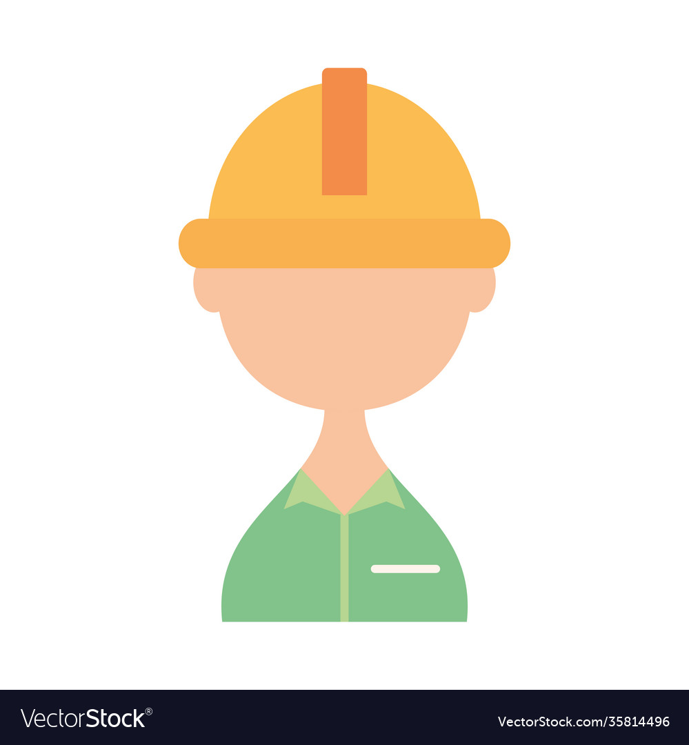 Construction builder icon flat style Royalty Free Vector