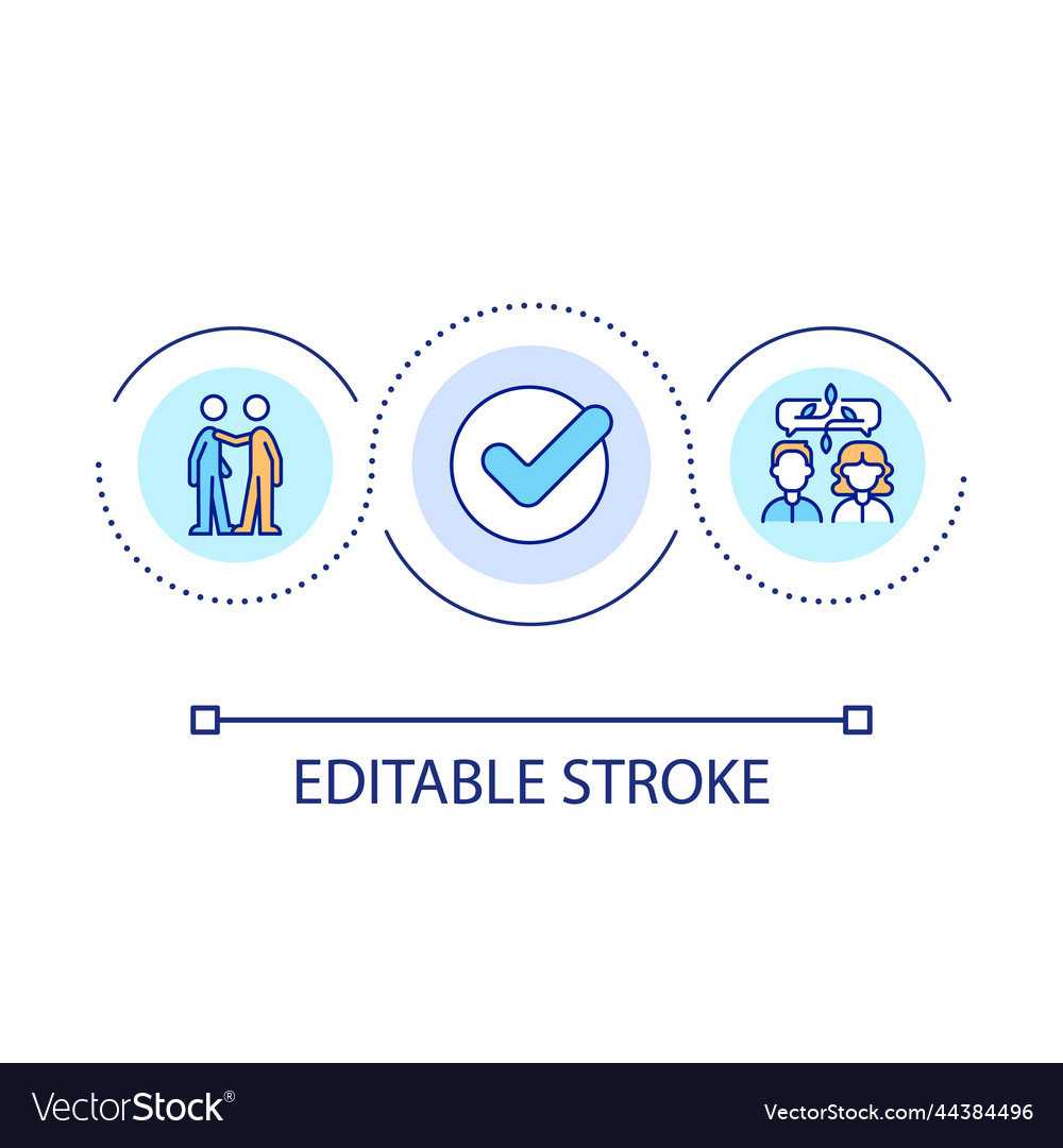 Effective communication loop concept icon vector image Effective communication loop concept icon
