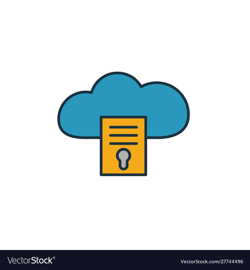 File access icon simple element from web hosting vector image File access icon simple element from web hosting