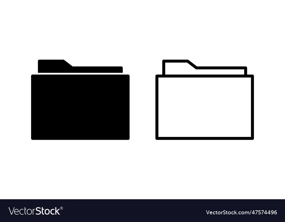 Folder icon document icon Royalty Free Vector Image