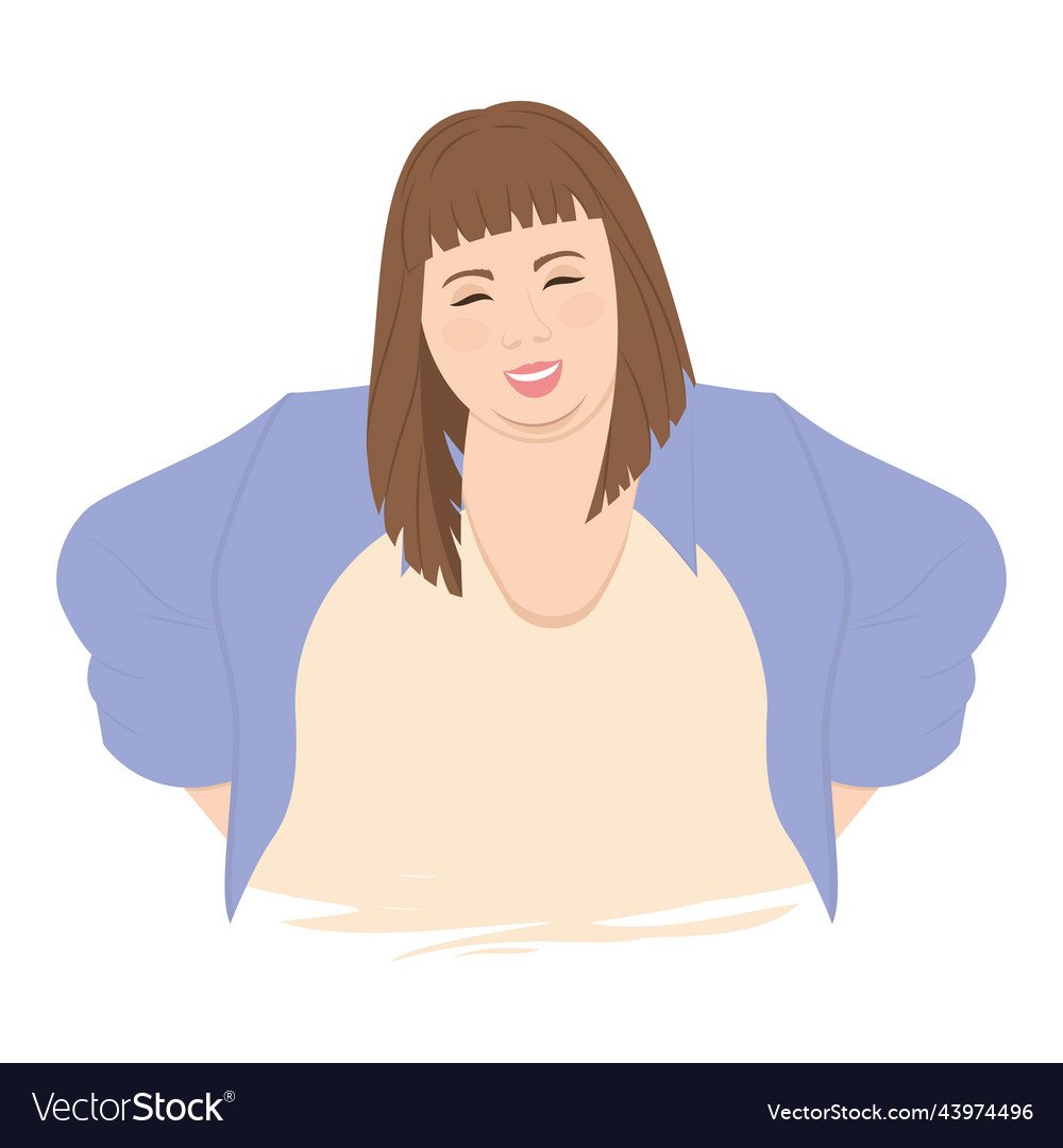 Isolated happy cute girl avatar