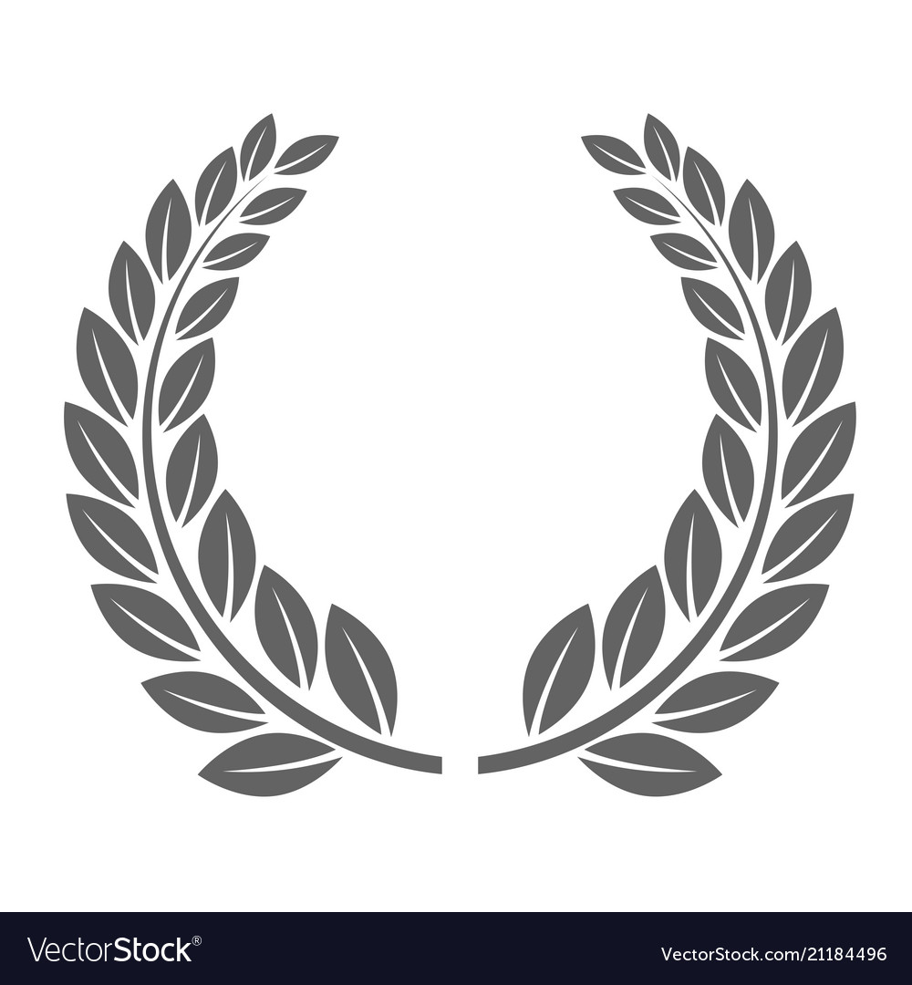 Laureate wreath - glory laurel wreath symbol Vector Image