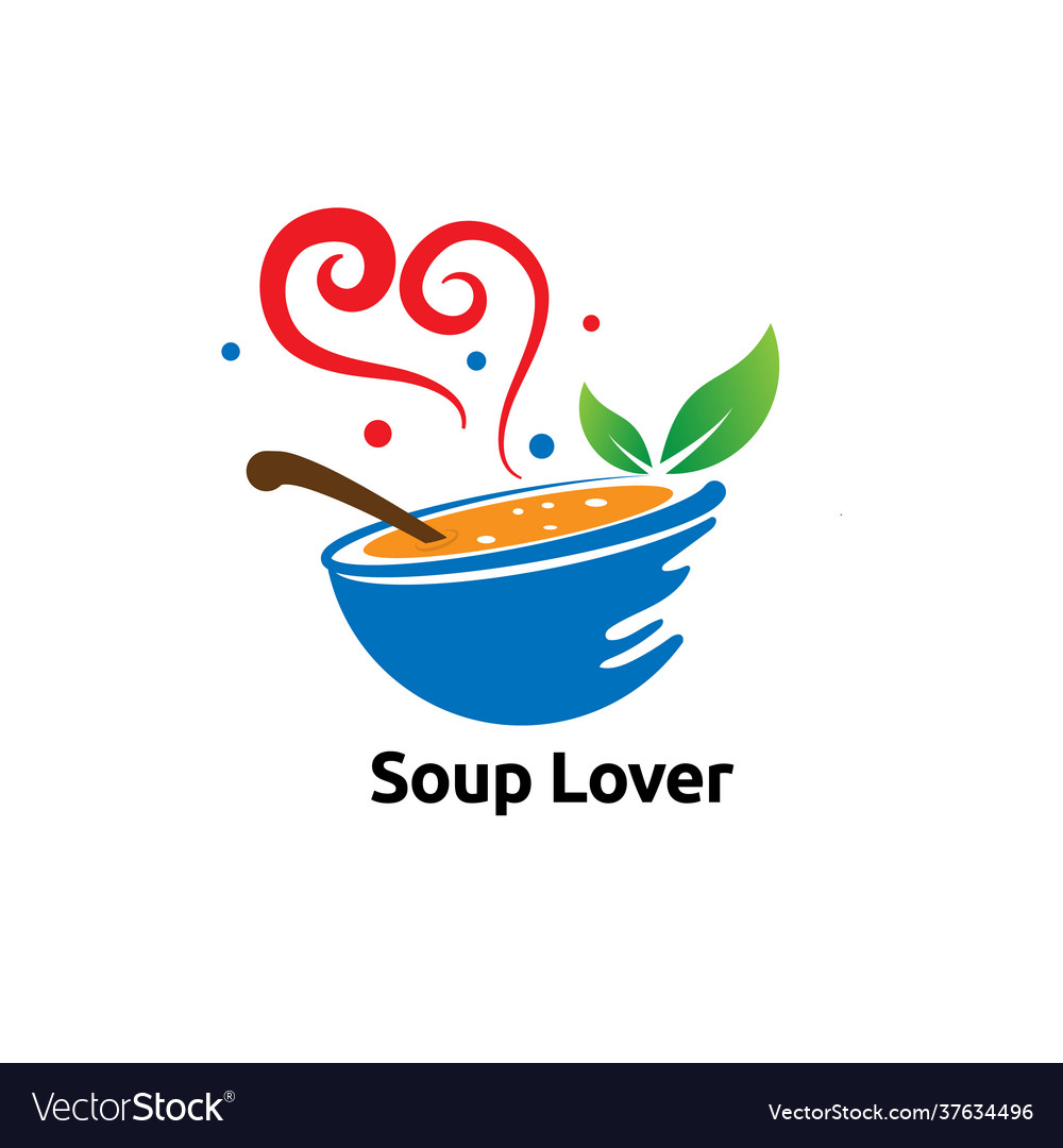 Soup lover logo concept icon element and template