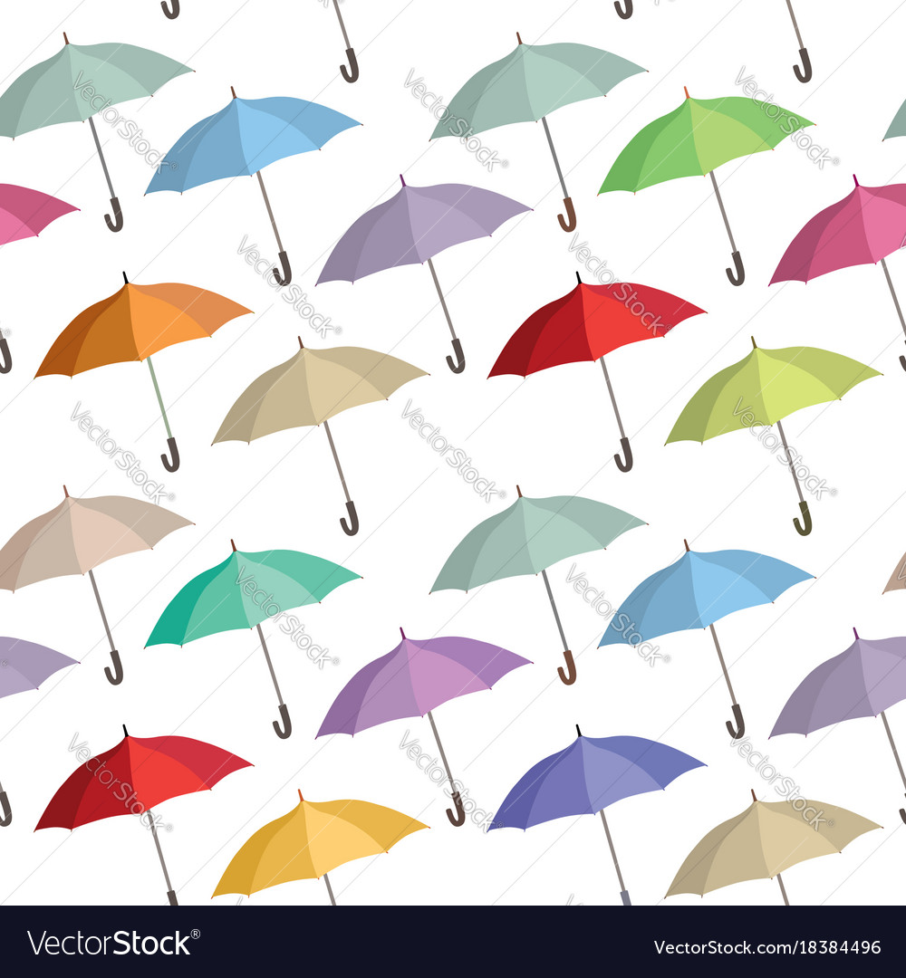 Umbrella seamless pattern Royalty Free Vector Image