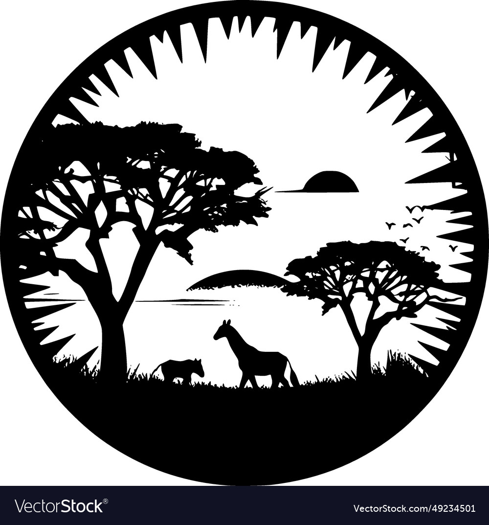 Africa - minimalist and simple silhouette Vector Image