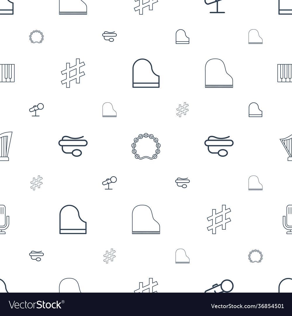 Concert icons pattern seamless white background