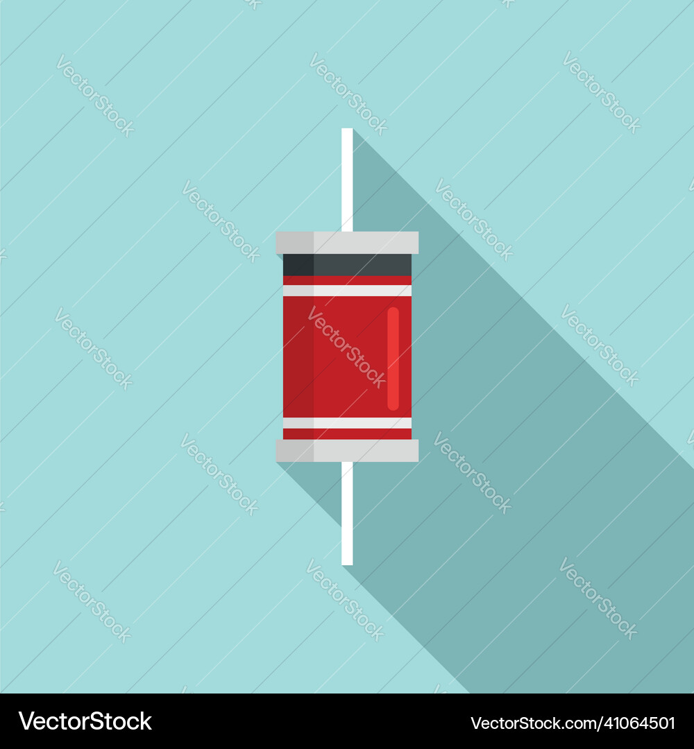Electronic diode icon flat electric Royalty Free Vector