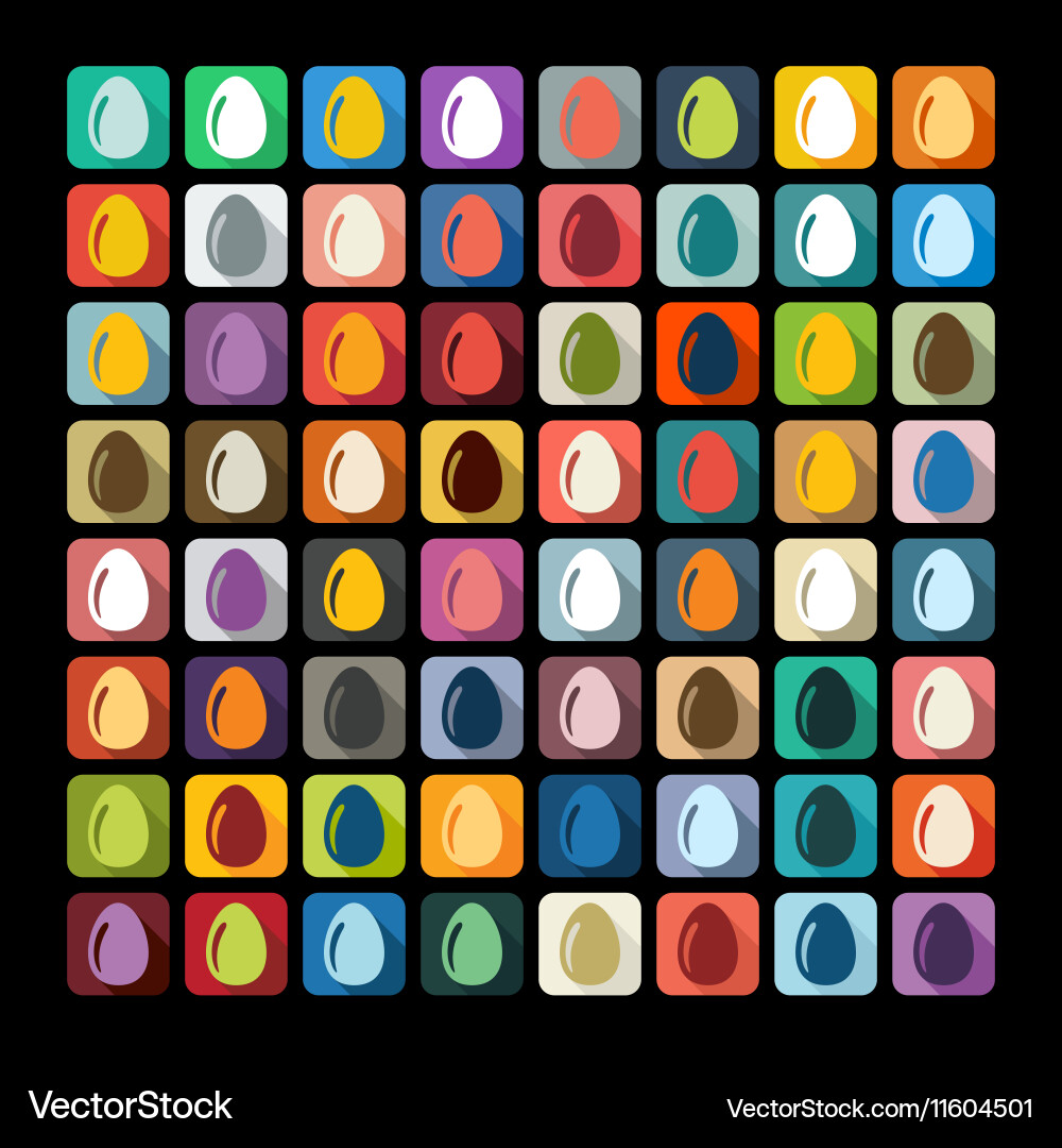 Flat design easter egg Royalty Free Vector Image