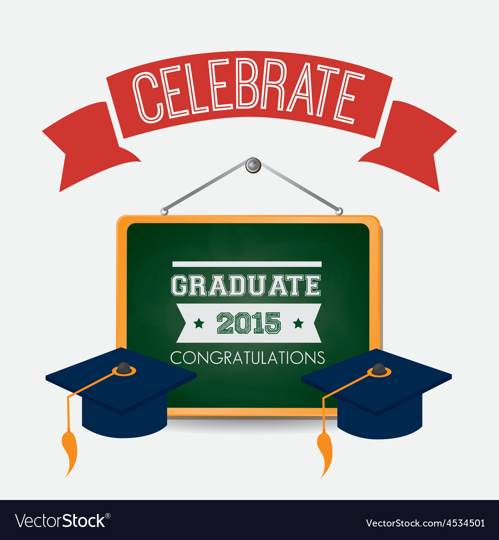 Graduation design Royalty Free Vector Image - VectorStock