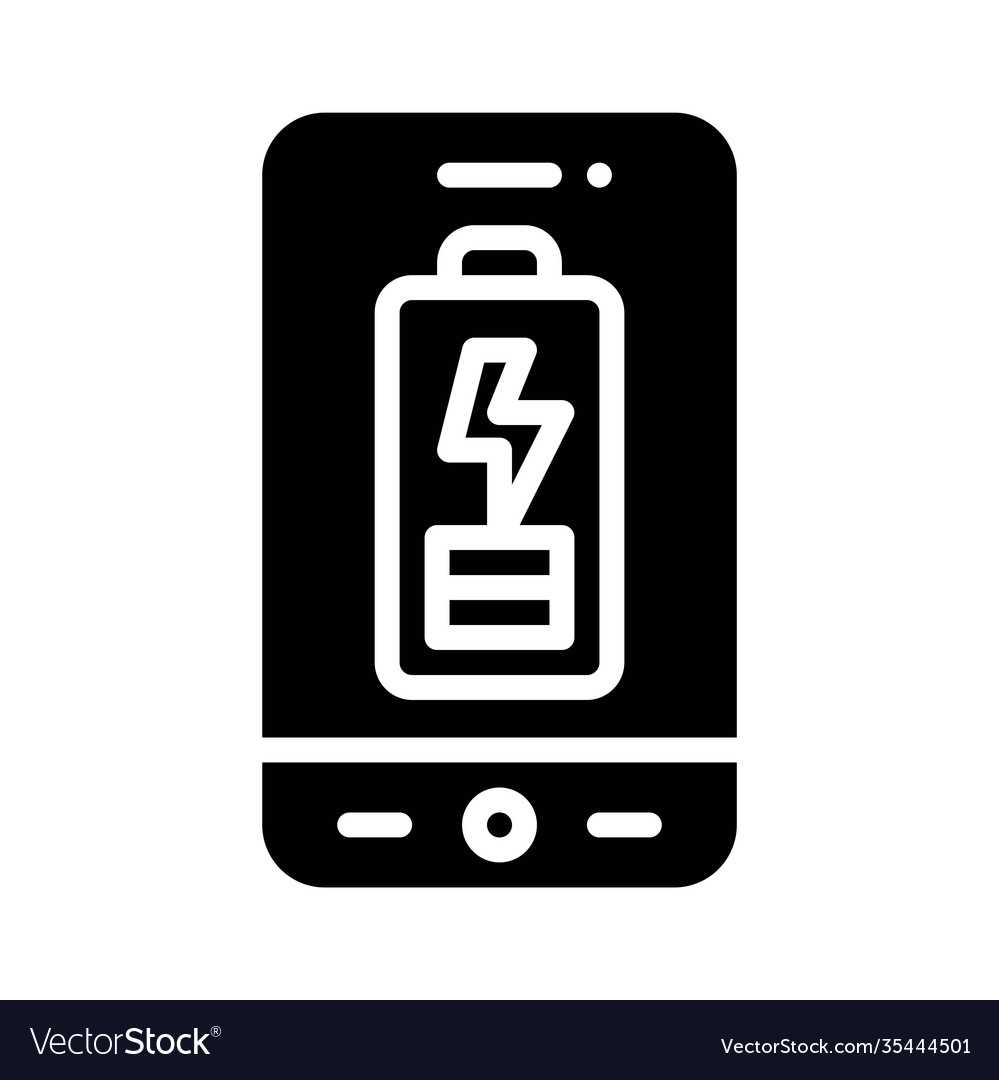 Low battery icon mobile application Royalty Free Vector