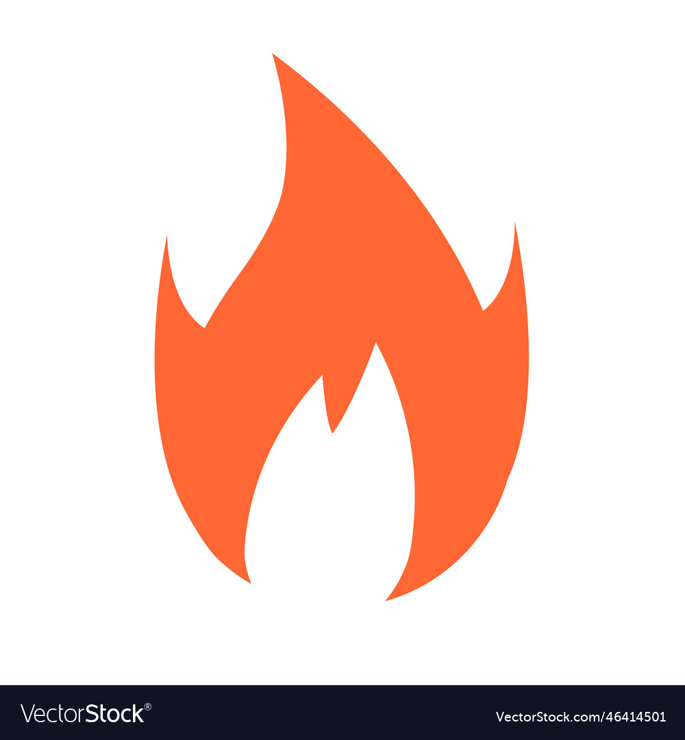 Orange flame icon or fire