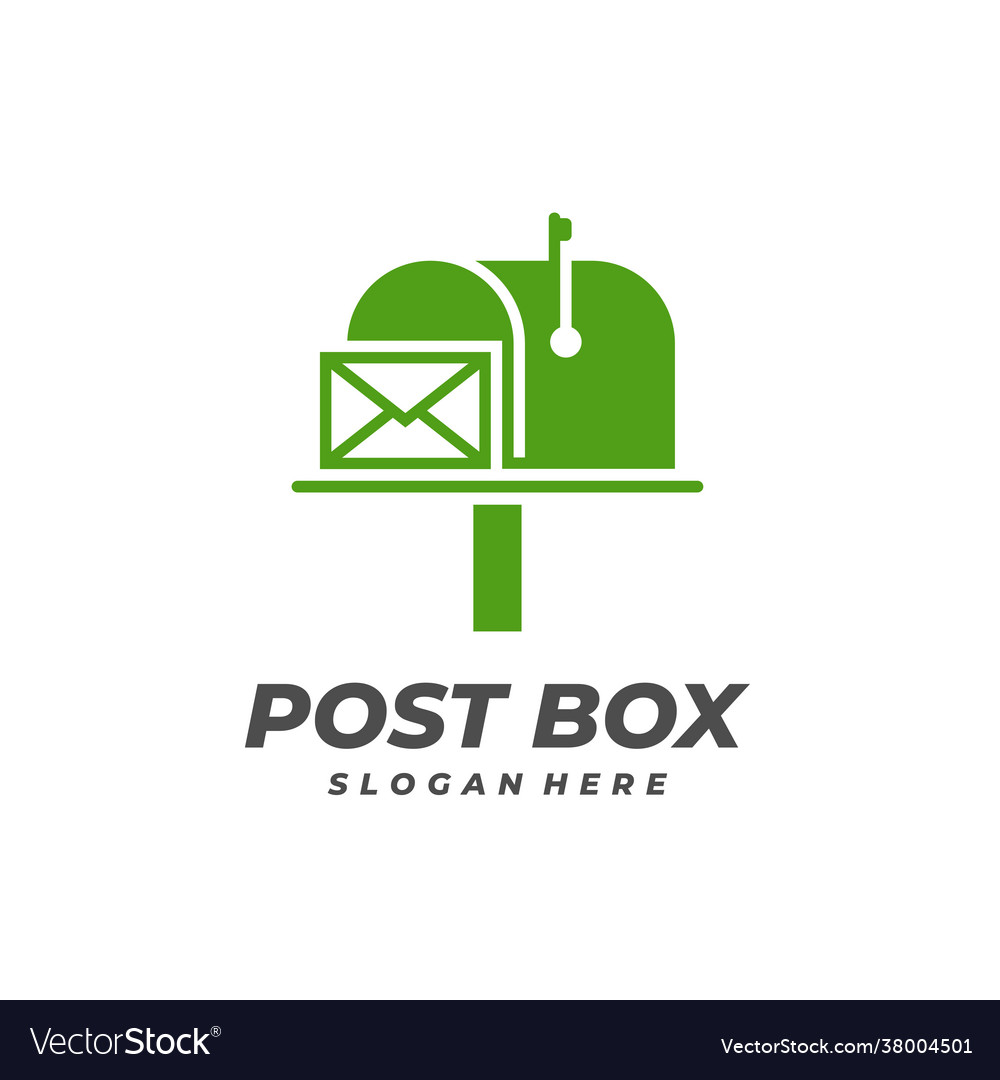 Post box logo template creative Royalty Free Vector Image