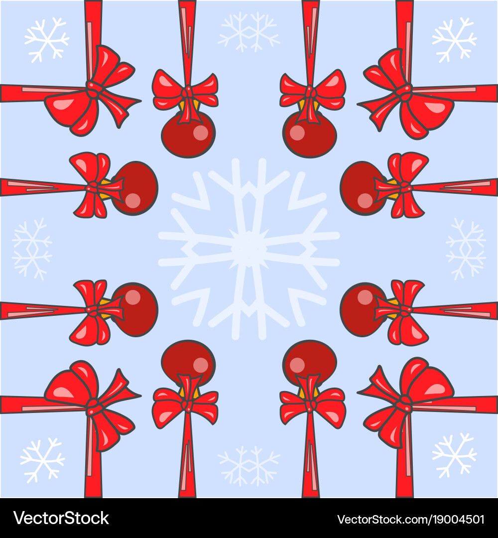 Red christmas balls background Royalty Free Vector Image