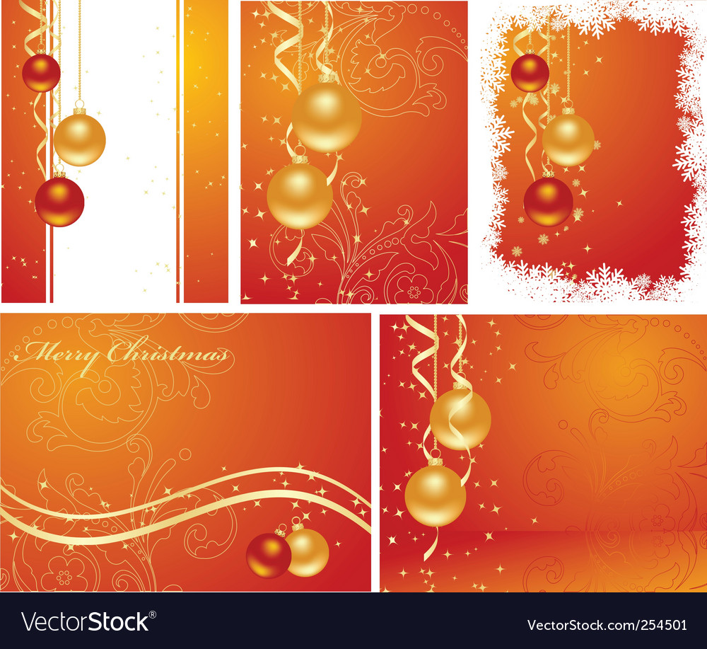 Set christmas backgrounds