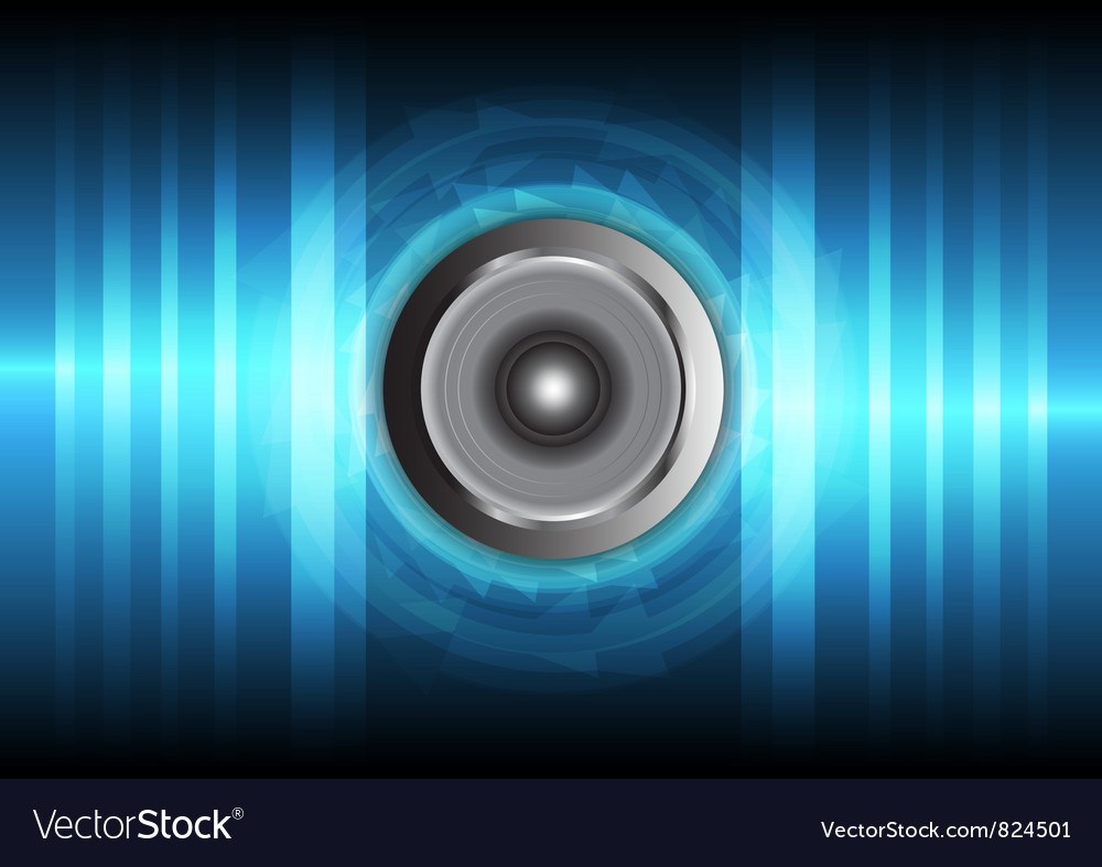 Speaker and sound wave Royalty Free Vector Image