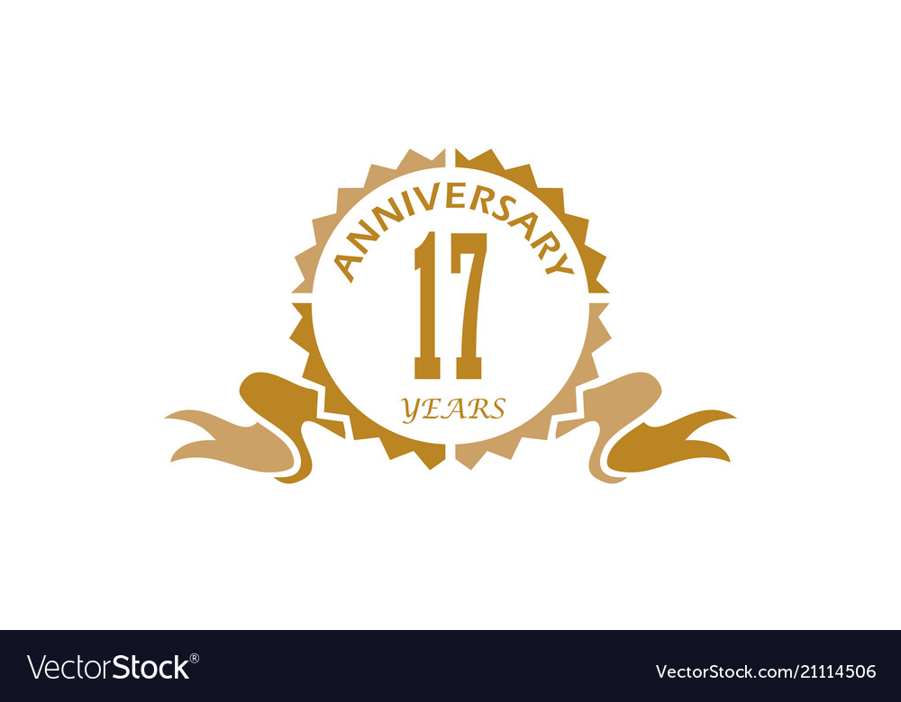 17 years ribbon anniversary