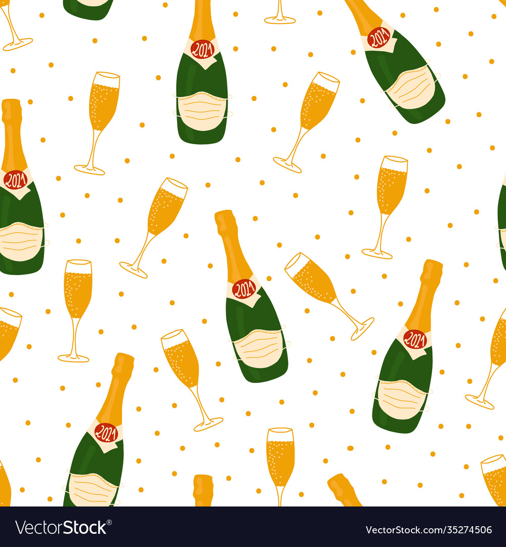 2021 new year celebration pattern vector image 2021 new year celebration pattern