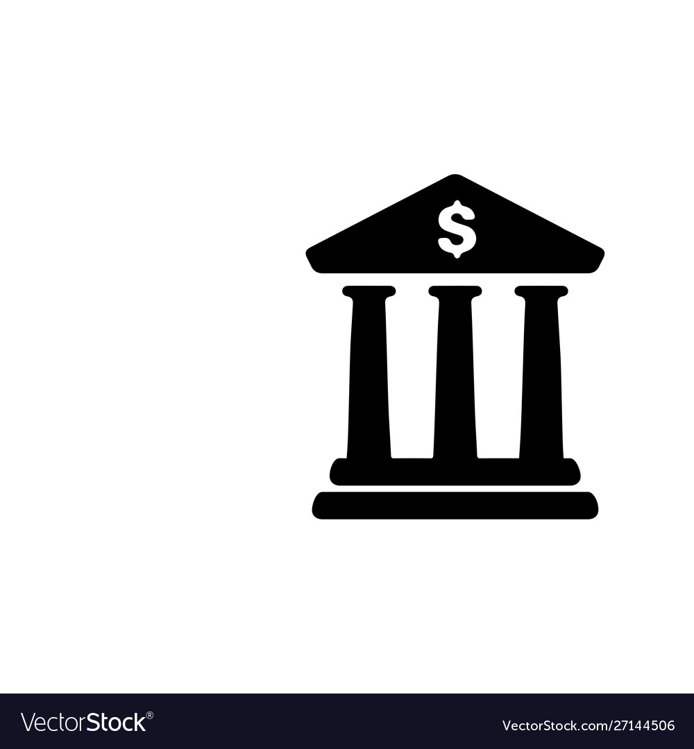 Bank icon money exchange button Royalty Free Vector Image