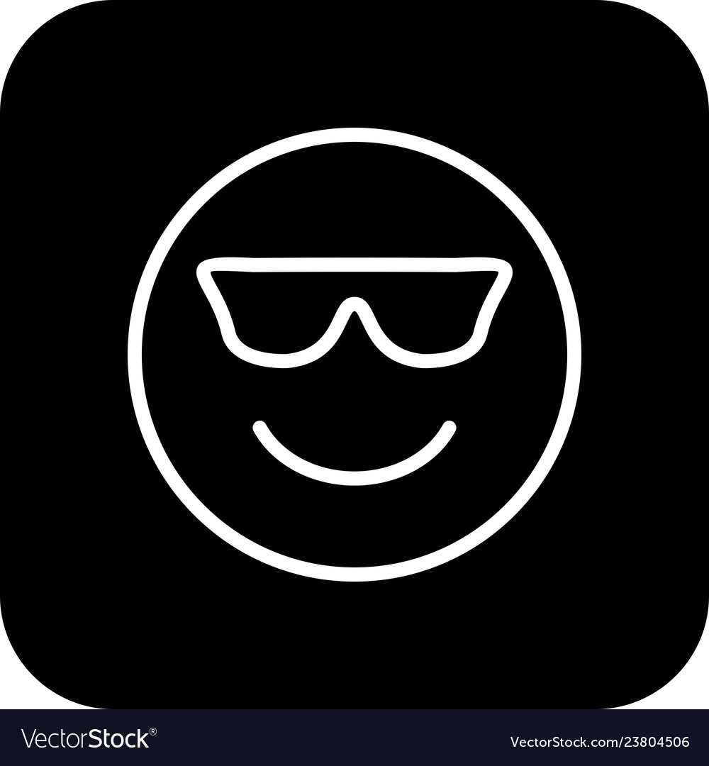 Cool emoji icon Royalty Free Vector Image - VectorStock