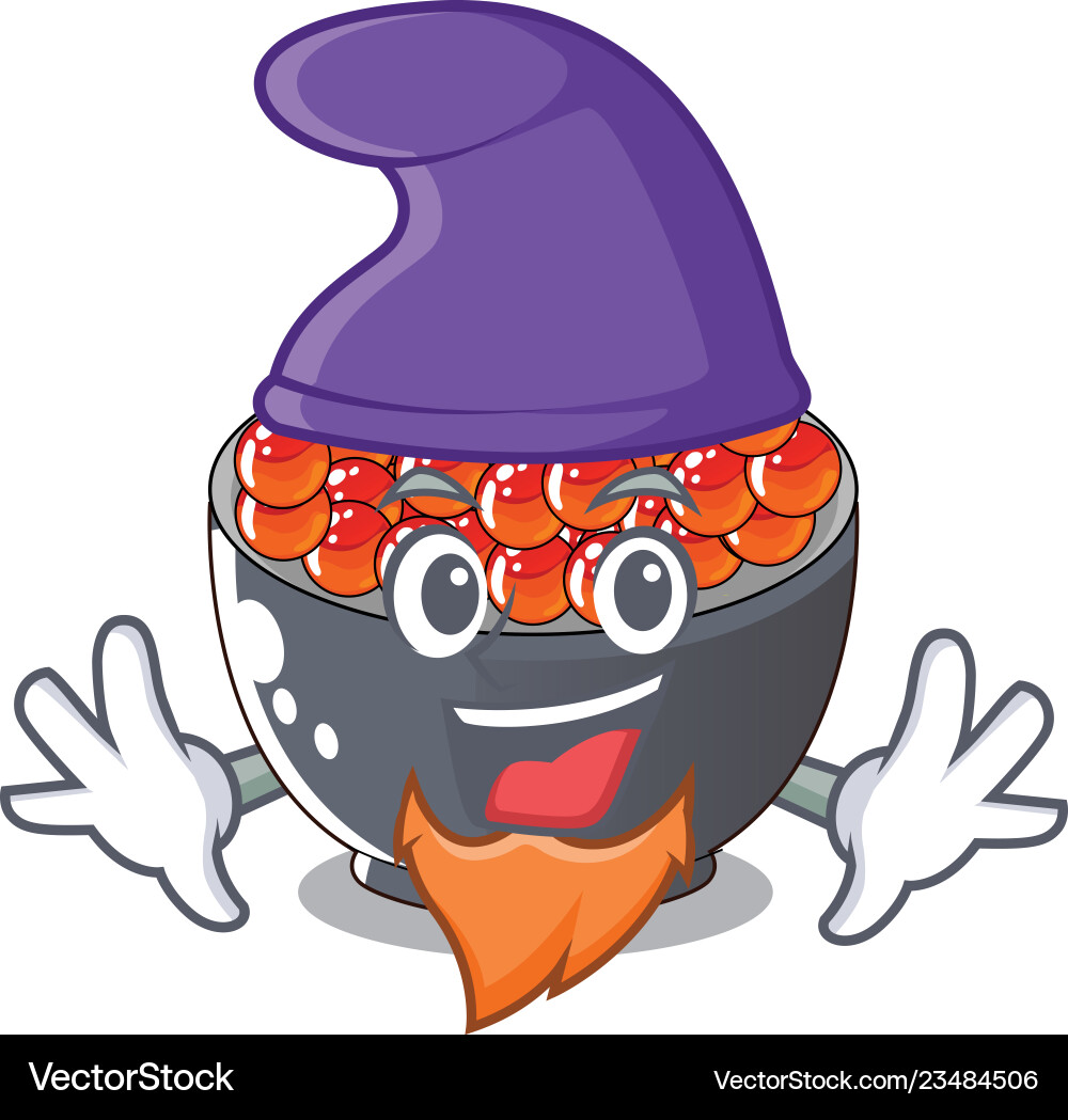 Elf roe salmon in a cartoon bowl Royalty Free Vector Image