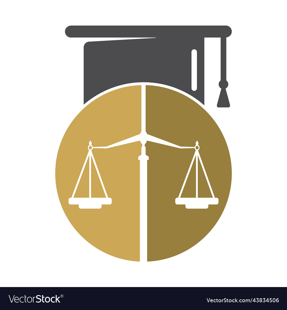 Law Scale mit Abschlusskappe Icon Logo Design