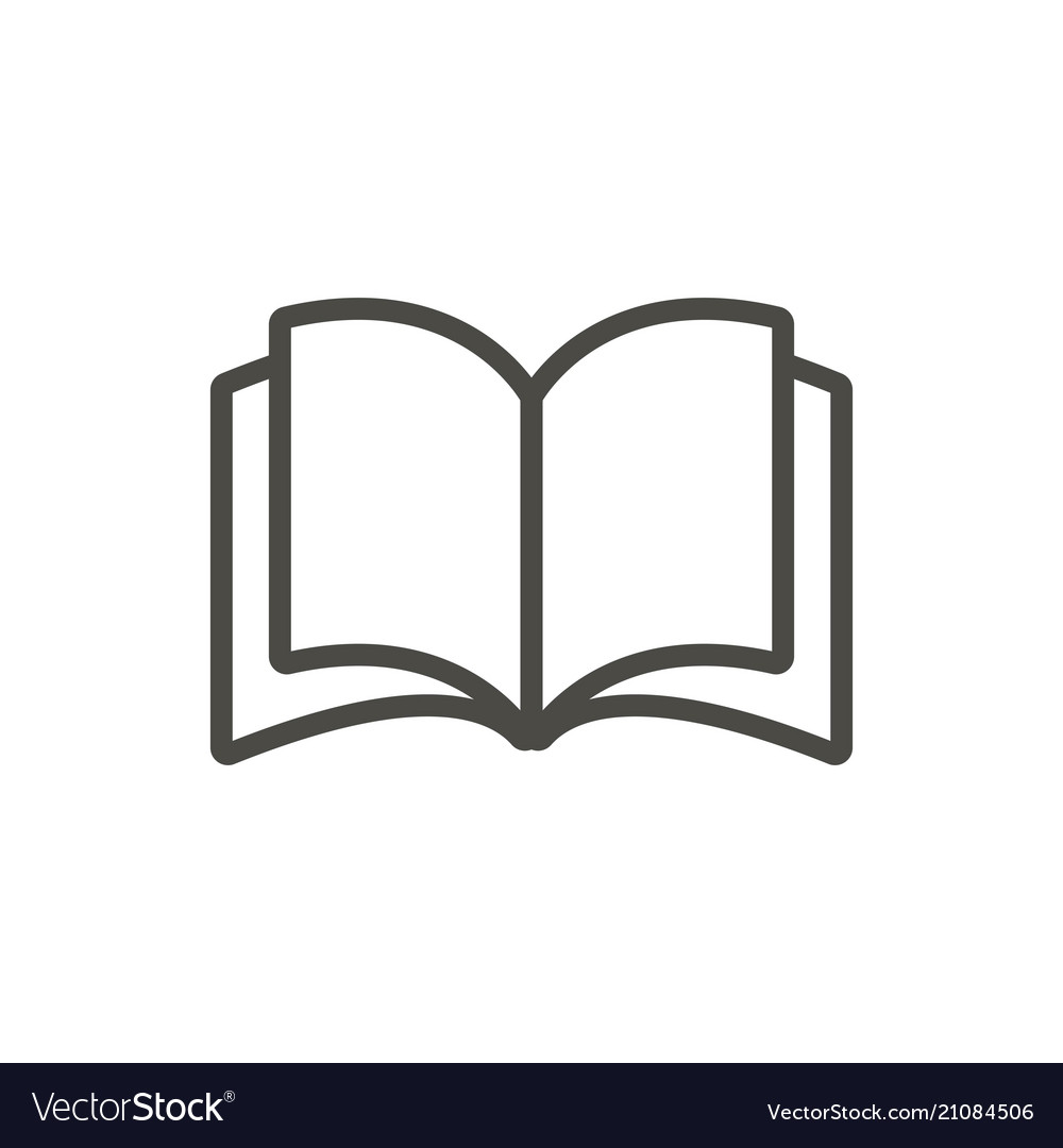 Download Open book icon line education symbol Royalty Free Vector