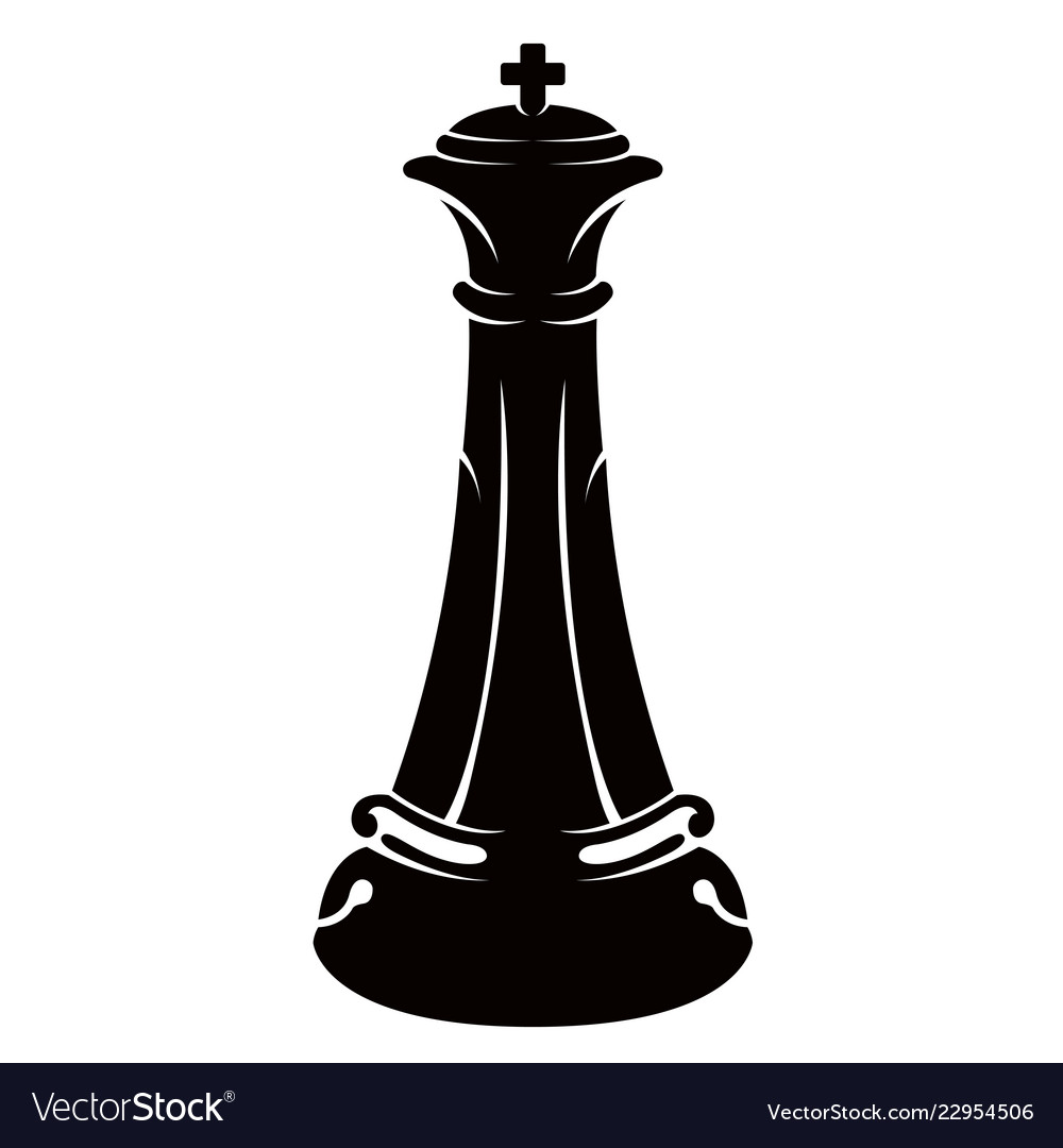 Silhouette of a rook chess piece Royalty Free Vector Image