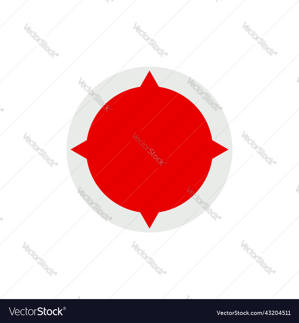 Azimuth compass icon symbol design flat Royalty Free Vector