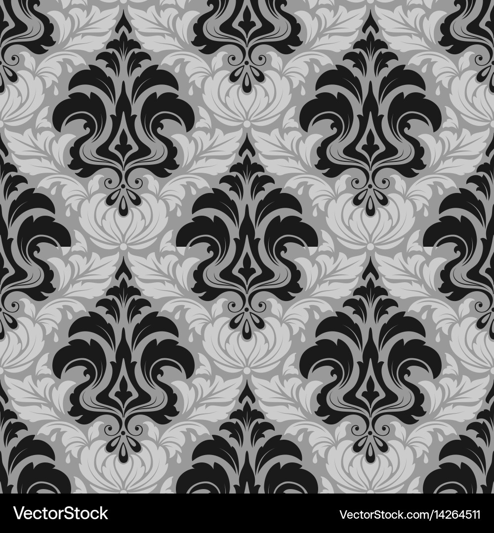 Damask seamless pattern background classical Vector Image